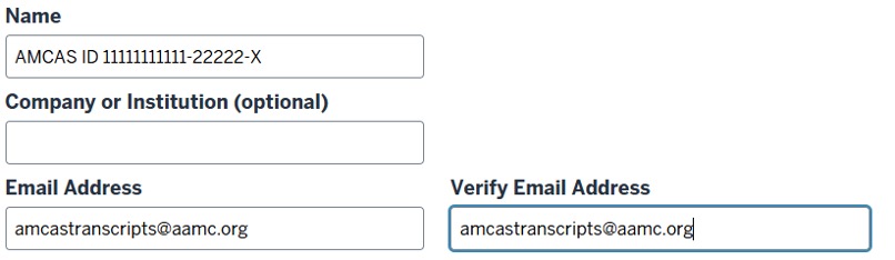 Screenshot of fillable form with Name, Company or institution (optional), email address, and verify email address as the fillable options.